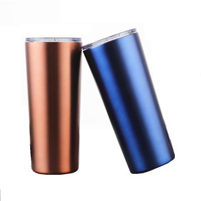 China 17oz Red Blue Stainless Steel Coffee Tumbler Ice / Hot Drink Mugs With Straws for sale