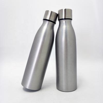 China 17oz Nature Color Stainless Sports Bottle , Vacuum Sports Bottle With Pop Up Lid for sale
