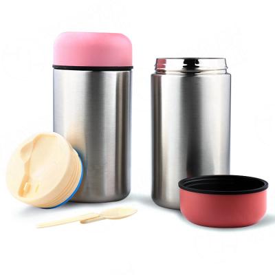 China 350ml / 500ml Stainless Steel Insulated Lunch Box Nature Color High Food Safety for sale