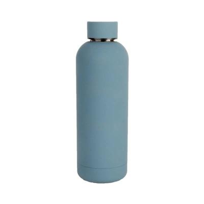 China 500ml Stainless Steel Sports Bottle Rubber Coating Double Wall For Running for sale