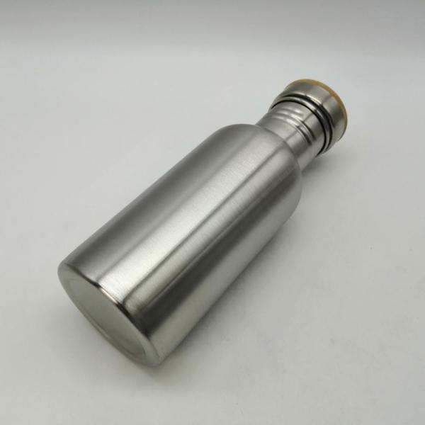 Quality Silver Color Single Wall Stainless Steel Water Bottle 500ml Corrosion Resistance for sale