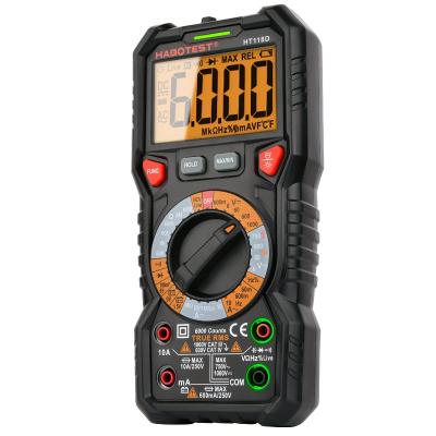China Habotes HT118 AC DC Tester Meter Auto Range Digital Multimeter Voltmeter with Resistance Frequency T-RMS zu verkaufen