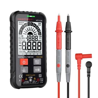 China Habotest HT112B DMM Smart Digital Multimeter DC AC Voltage Current Electrician Tool Tester Large LCD Bar Graph Display for sale