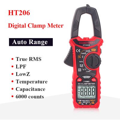 China 200V Digital Clamp Meters , HT206 200A Clamp Meter AC DC Current for sale