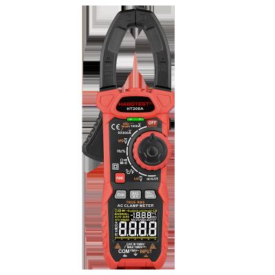 China Digital Clamp Meter 6000counts Habotest HT208A 1000V Ohm Hz Temperature NCV, VFD , DUTY test pinza amper Inrush DCA zero for sale