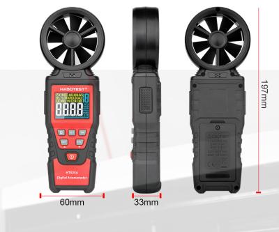 China 9999 CFM Handheld Digital Anemometer , HT625B Wind Meter Anemometer for sale
