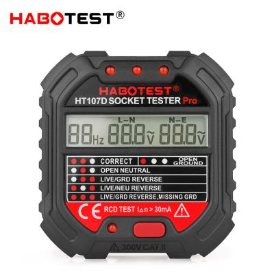 China HABOTEST HT107D RCD Test EU Plug Wall Socket Tester With LCD Display for sale