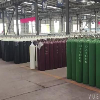 China Refillable Durable Not Disposable Steel Gas Cylinders CO2 / O2 / H2 / N2O / Ar / He / N2 for sale