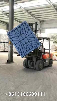 China Stackable cheap pallet Blow Molding 1200*1000 Plastic Pallet Faced 4-WAY  Wholesale Single pallet for sale