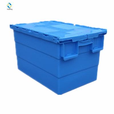 China Foldable plastic box storage container stackable and nestable storage bin for sale