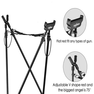 China Lightweight Portable Shooting Tripods Black High Portability for sale