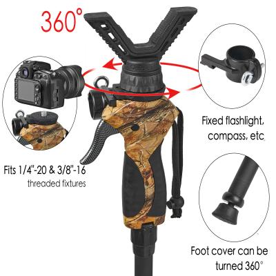 China Black Adjustable Shooting Stands Camo Handle High Visibility for sale