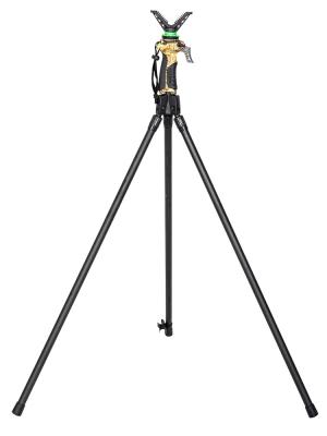 China Professional Aluminum Alloy Hunting Tripod Shooting Stick With Quick Adjustment Button for sale