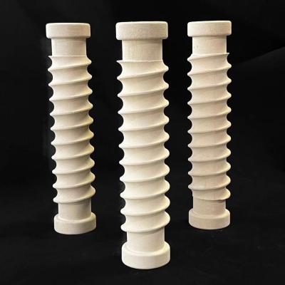 China Good Thermal Mullite Ceramic Tubes High Shock Resistance Refractory Tube Screwed for sale
