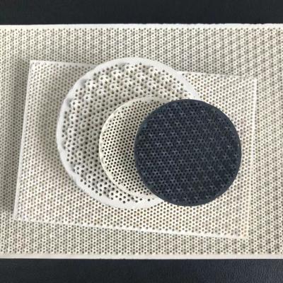 China Heat Resist Element Refractory Ceramics Plate Porous Ceramic Cordierite Honeycomb for sale