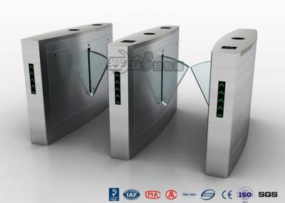 China Retractable Flap Barrier Turnstile Durable Anti Pinch Function Time Attendance System for sale