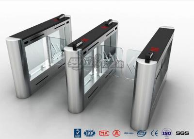 China Anti - Collision Walk Through Metal Swing Barrier Gate Bus Station Card Reader System for sale