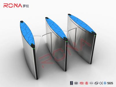 China Access Control Automatic Flap Turnstile Walk Through Optical Turnstile For Subway Station for sale