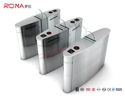 China Stainless Steel Sliding Turnstile Security Systems For Office Building 1410MM*310MM*990MM for sale