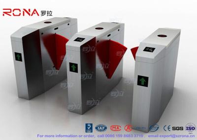 China Metal Security Flap Barrier Gate Anti - Clamp 900mm Handicap With Fingerprint for sale