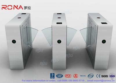China Multi - Lane Half Height Turnstiles , Optical Flap Barrier Access Control Turnstile for sale