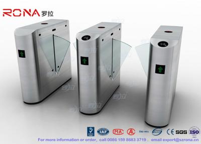 China RS485 Retractable Acrylic Flap Half Height Turnstiles For Pedestrian Access for sale