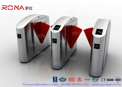 China Flap Barrier Gate High Security Turnstile Entry Systems  Waist Height Turnstiles 550mm Passage Width for sale