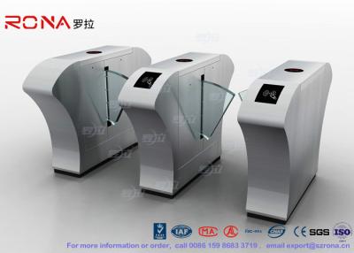 China Half Height Access Control Flap Barrier Gate Turnstile Automatically Flap Barrier With Acrylic Flap for sale