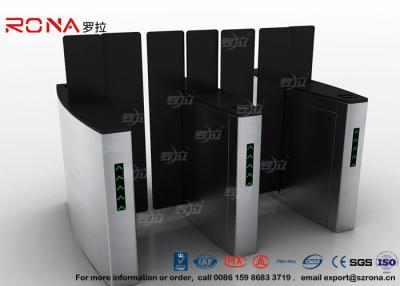 China Access Control Turnstile Security Gates Tempered Glass Sliding Material for sale