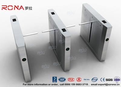 China High Speed Drop Arm Turnstile , Magnetic Card Stainless Steel Access Control System for sale