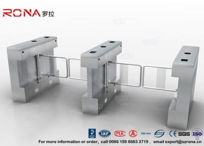 China Gym Swing Barrier Gate Electronic Stainless Steel Turnstile Double Swing IP 54 LED Indicator for sale