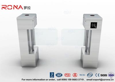 China Access Control Card Pedestrian Security Gates Flap Barrier Gate With Bar Code for sale
