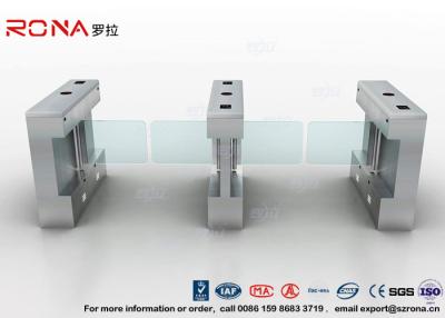 China Flap Turnstile With Secure Visitor Registration 600mm Passager / 900mm Wheelchair Lanes for sale