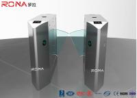 China Pedestrian Control Flap Barrier Turnstile , Gate Access Control Systems Electronic for sale