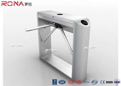 China Stainless Steel RFID Flap Barrier Turnstile , Attendance Tripod Barrier Gate for sale