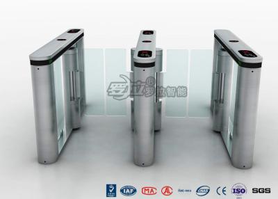 China Fingerprint Pedestrian Swing Gate Turnstile RFID Card Reader Anti Pinch Mechanical Structure for sale