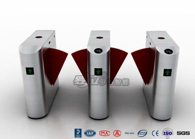 China SUS pedestre 304 da porta do torniquete da aleta da entrada com sistema de reconhecimento da impressão digital à venda