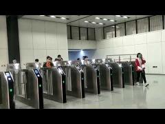 Airport Speed GateTurnstiles Security Systems Integrate With Facial Recognition Fingerprint System