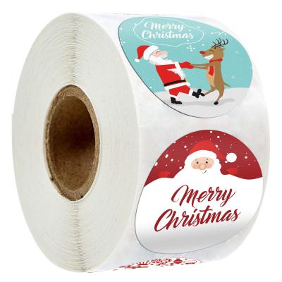 China Waterproof Functional Merry Christmas Holiday Sticker Navidad Decorations Stickers Gift Wrapping Decorations Christmas Stickers Gift Decor DIY for sale