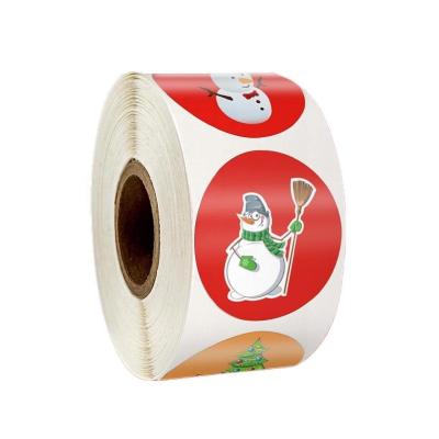 China Cartoon Santa Claus Deer Decorative Adhesive Reward Sticker School Supplies Stationery Merry Christmas Vacation Waterproof Sticker for sale