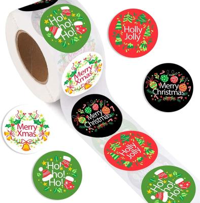 China Vintage Waterproof DIY Handmade Stickers Gift Stickers Christmas Stationery Christmas Sealing Adhesive Merry Christmas Holiday Sticker for sale