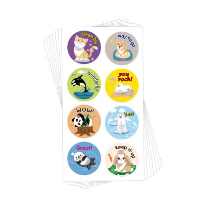 China Cartoon Animals Waterproof Sticker for Kids Children Sealing Labels for Teacher Supplies Animal Stationery Scrapbooking Decor Stickers à venda
