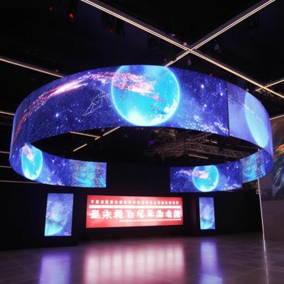 China Seamless Indoor / Outdoor Flexible LED Display Screen 5500nit-8500nit for sale