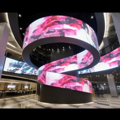 China Curved Flexible LED Video Wall adjustable Flexible LED Panel Screen Indoor for sale