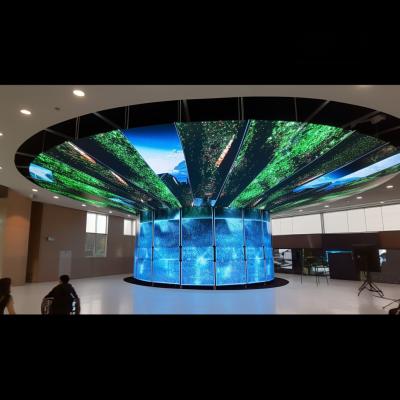 China Indoor Transparent Flexible LED Screen Display 5500nit - 8500nit Brightness for sale