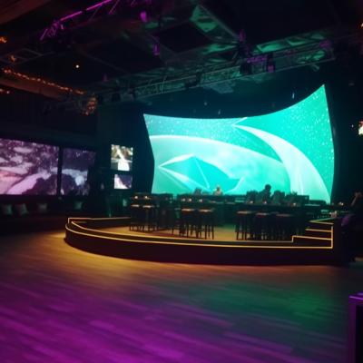 China Customized Curved Video Screen IP65 Display LED Screen P4 Indoor for sale