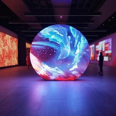 China Ecrã de LED curvo em interiores P4.81 Rotunda à venda