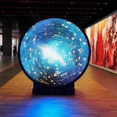 China IP65 Round Circular LED Display Curved Indoor With 3840Hz Refresh Rate for sale
