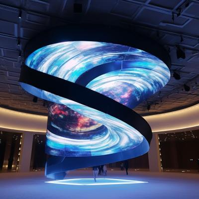 China P3 Curved LED Screen 14bit Gray Scale Pixel Pitch 3mm LED Display for sale