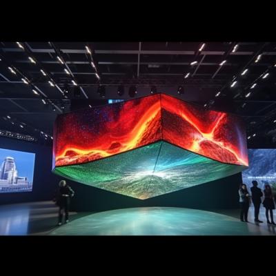 China Painel LED curvo modular P5 LED Screen Exhibition Indoor Fácil instalação à venda